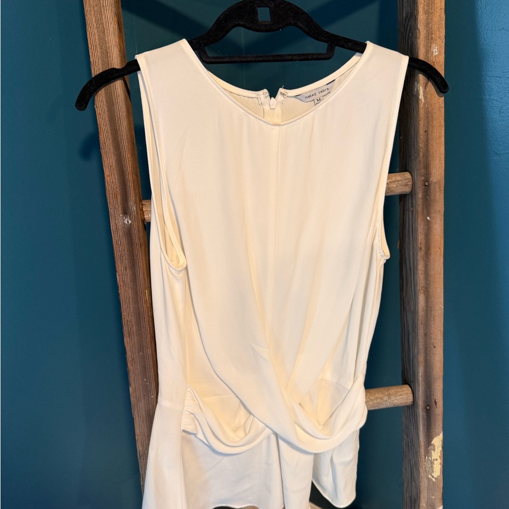 Naked Zebra Ivory Sleeveless Top